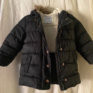 Old Navy 3T Black Puffer Jacket